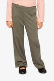 Deux Par Deux Flare Pant - Silver Sage-J20K21-03991 3-Pumpkin Pie Kids Canada