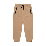 Deux Par Deux Fleece Sweatpants - Tannin-J20U21-01780 3-Pumpkin Pie Kids Canada