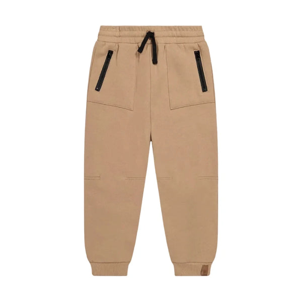 Deux Par Deux Fleece Sweatpants - Tannin-J20U21-01780 3-Pumpkin Pie Kids Canada
