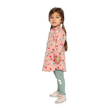 Deux Par Deux French Terry Dress - Cats & Flowers-J20E85-2J254 3-Pumpkin Pie Kids Canada