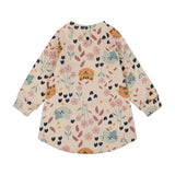 Deux Par Deux French Terry Dress - Oatmeal Cat-Pumpkin Pie Kids Canada