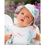 Deux Par Deux Hat - Printed Flowers-F30BH-073 0-3-Pumpkin Pie Kids Canada
