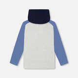 Deux Par Deux Hooded Top - Grey-G20U77-191 3-Pumpkin Pie Kids Canada