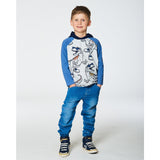 Deux Par Deux Hooded Top - Grey-G20U77-191 3-Pumpkin Pie Kids Canada