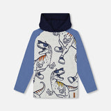 Deux Par Deux Hooded Top - Grey-G20U77-191 3-Pumpkin Pie Kids Canada