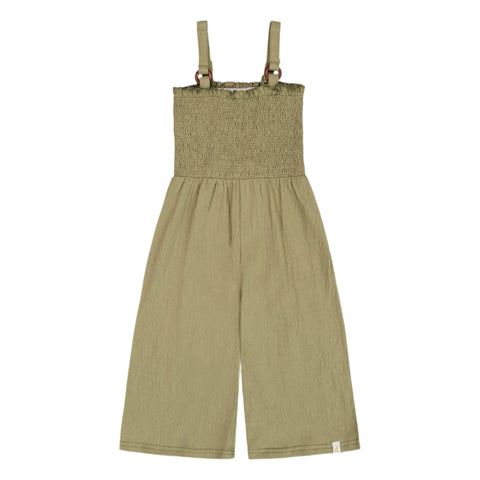 Deux Par Deux Jumpsuit - Oil Green-Pumpkin Pie Kids Canada