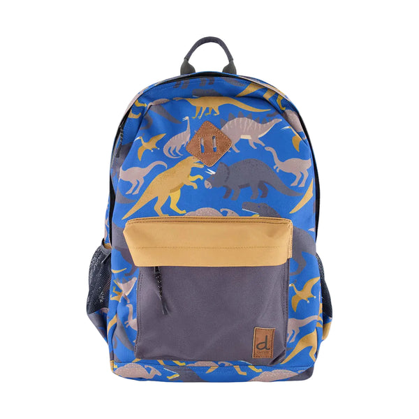 Deux Par Deux Kids Backpack 21L - Royal Blue Dinos-J20ZSD-2J091-Pumpkin Pie Kids Canada