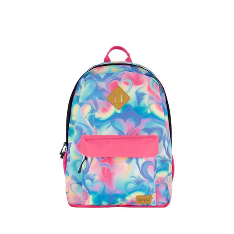 Deux Par Deux Kids Backpack - Rainbow Hearts-Pumpkin Pie Kids Canada