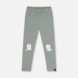 Deux Par Deux Leggings - Chinois Green-J20E61-03200 12M-Pumpkin Pie Kids Canada