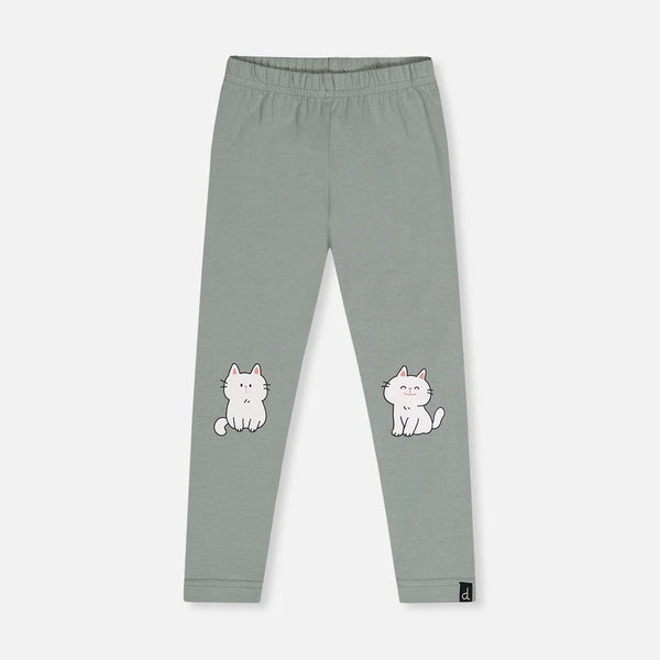 Deux Par Deux Leggings - Chinois Green-J20E61-03200 12M-Pumpkin Pie Kids Canada