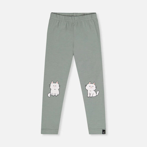 Deux Par Deux Leggings - Chinois Green-J20E61-03200 12M-Pumpkin Pie Kids Canada