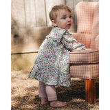 Deux Par Deux Muslin Dress & Legging Set - Watercolour-Pumpkin Pie Kids Canada