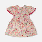 Deux Par Deux Muslin Dress - Little Meadow-Pumpkin Pie Kids Canada