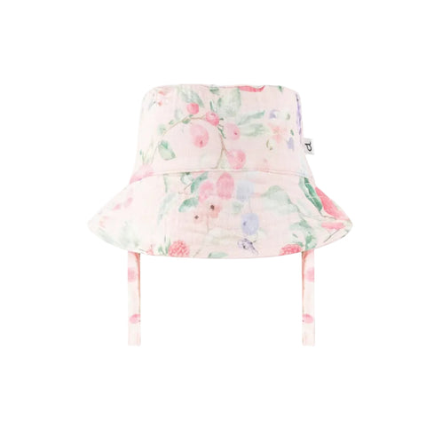 Deux Par Deux Muslin Hat - Berries-H30BH-3H059 0-3M-Pumpkin Pie Kids Canada