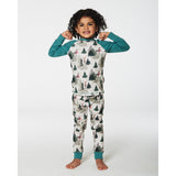 Deux Par Deux Organic Pajama Set - Christmas Deer-Pumpkin Pie Kids Canada