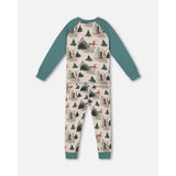 Deux Par Deux Organic Pajama Set - Christmas Deer-G20PB17 3-Pumpkin Pie Kids Canada