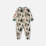 Deux Par Deux Organic Sleeper - Christmas Deer-G20PA70-055 3M-Pumpkin Pie Kids Canada