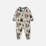 Deux Par Deux Organic Sleeper - Christmas Deer-G20PA70-055 3M-Pumpkin Pie Kids Canada