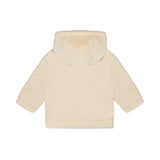 Deux Par Deux Plush Hooded Jacket - Off White-Pumpkin Pie Kids Canada