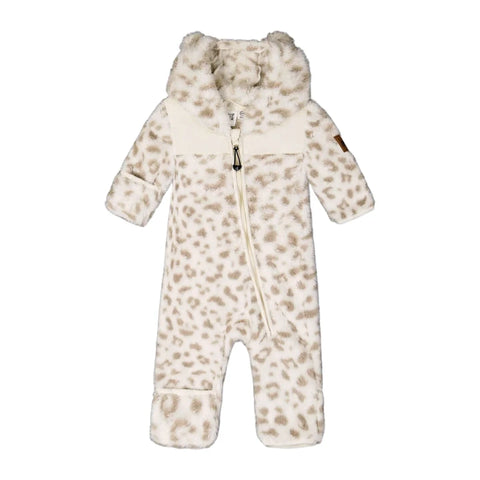 Deux Par Deux Plush One Piece Outerwear - Leopard-Pumpkin Pie Kids Canada