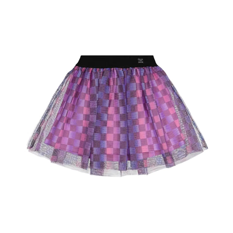 Deux Par Deux Skirt - Checkered Muliti-J20L81-2J291 4-Pumpkin Pie Kids Canada