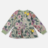 Deux Par Deux Stretch Fleece Top - Watercolour-H20F30-046 12M-Pumpkin Pie Kids Canada