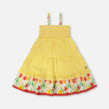 Deux Par Deux Sundress - Yellow Vichy-Pumpkin Pie Kids Canada