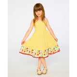 Deux Par Deux Sundress - Yellow Vichy-H30H86-3H124 4-Pumpkin Pie Kids Canada