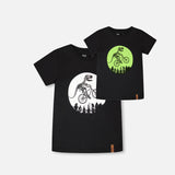 Deux Par Deux T-Shirt - Anthracite-H30U79-09990 3-Pumpkin Pie Kids Canada