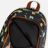 Deux Par Deux Toddler Backpack - Dinosaurs Black-F20ZSD2-051-Pumpkin Pie Kids Canada