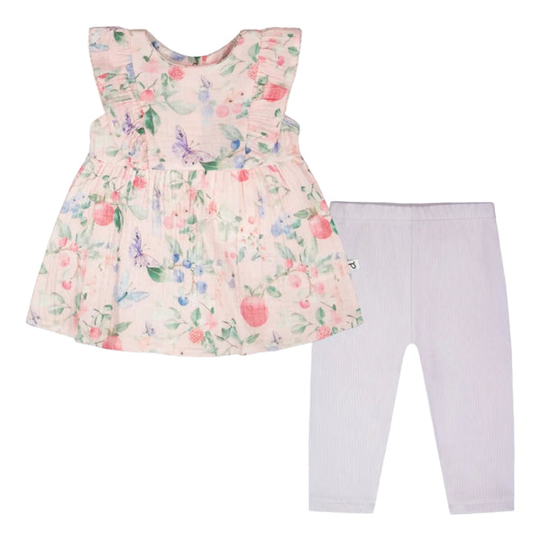 Deux Par Deux Tunic & Leggings - Berries-Pumpkin Pie Kids Canada