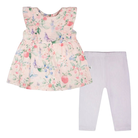 Deux Par Deux Tunic & Leggings - Berries-Pumpkin Pie Kids Canada