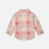 Deux Par Deux Zipped Overshirt - Pink Plaid-J20YG18-2J281 4-Pumpkin Pie Kids Canada