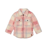 Deux Par Deux Zipped Overshirt - Pink Plaid-J20YG18-2J281 4-Pumpkin Pie Kids Canada