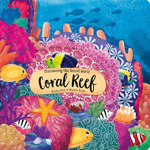 Discovering The Secret World Coral Reef Board Book-Pumpkin Pie Kids Canada