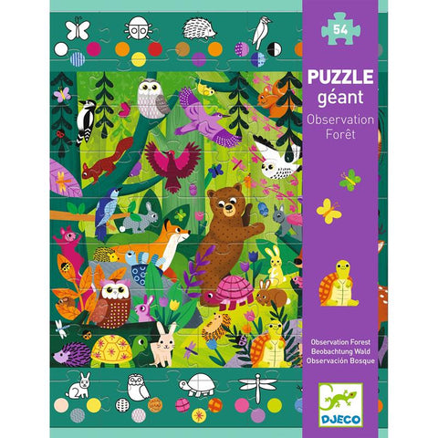 Djeco Giant Puzzle - Observation Forest-Pumpkin Pie Kids Canada