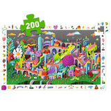 Djeco Observation Puzzle 200pc - Crazy Town-Pumpkin Pie Kids Canada