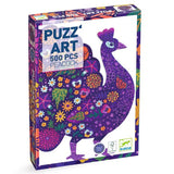 Djeco Puzz'art Puzzle 500pc - Peacock-DJ07669-Pumpkin Pie Kids Canada