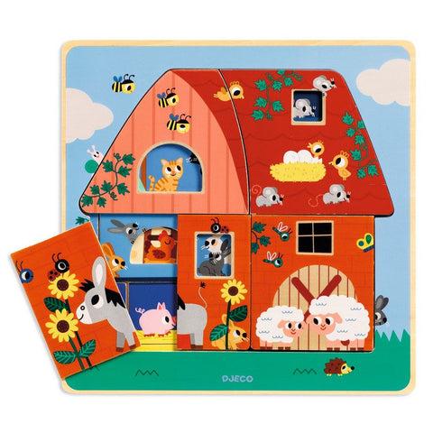 Djeco Puzzle Chez Moo 12pc-Pumpkin Pie Kids Canada