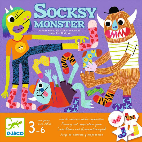 Djeco Socksy Monster Game-DJ08526-Pumpkin Pie Kids Canada