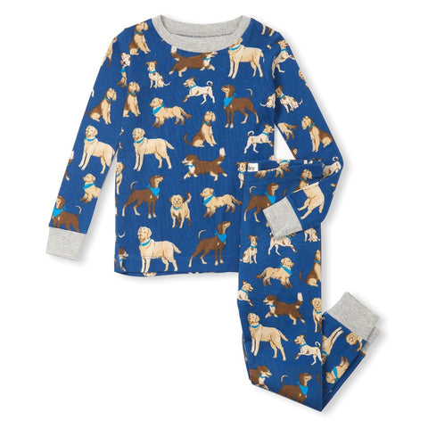 Hatley Organic Pajama Set - Classic Dogs-Pumpkin Pie Kids Canada