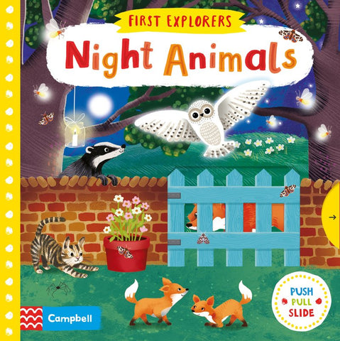 First Explorers Night Animals Board Book-9781509832620-Pumpkin Pie Kids Canada