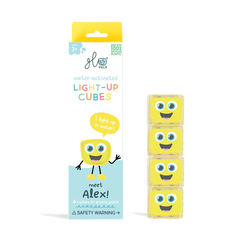 Glo Pals Light Up Cubes 4pk - Alex Yellow-GP300-Pumpkin Pie Kids Canada
