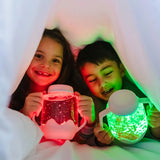 Glo Pals Sensory Jar - Lucky Charm Teal-Pumpkin Pie Kids Canada