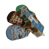 Good Luck Sock Crew Socks 3pk - Cockapoo Pilot, Squirrels & Tortoises-Pumpkin Pie Kids Canada