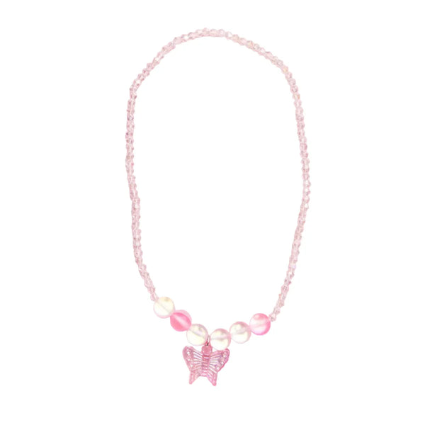 Great Pretenders Boutique Holo Pink Crystal Necklace-Pumpkin Pie Kids Canada