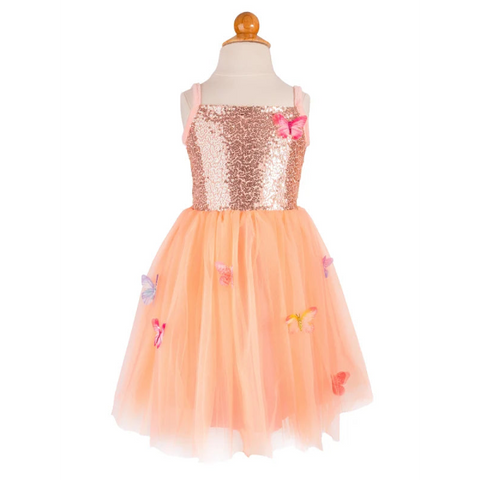 Great Pretenders Butterfly Bliss Dress - Peach-35815-Pumpkin Pie Kids Canada