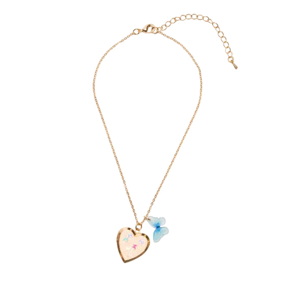 Great Pretenders Butterfly Heart Locket Necklace-86151-Pumpkin Pie Kids Canada