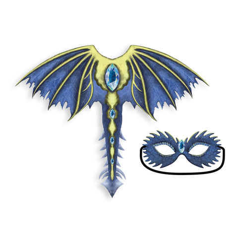 Great Pretenders Celestial Dragon Jewel Soft Wings & Mask-53995-Pumpkin Pie Kids Canada