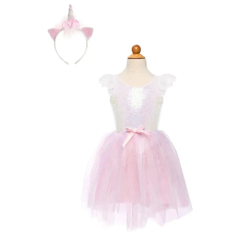 Great Pretenders Dreamy Unicorn Dress-30723-Pumpkin Pie Kids Canada